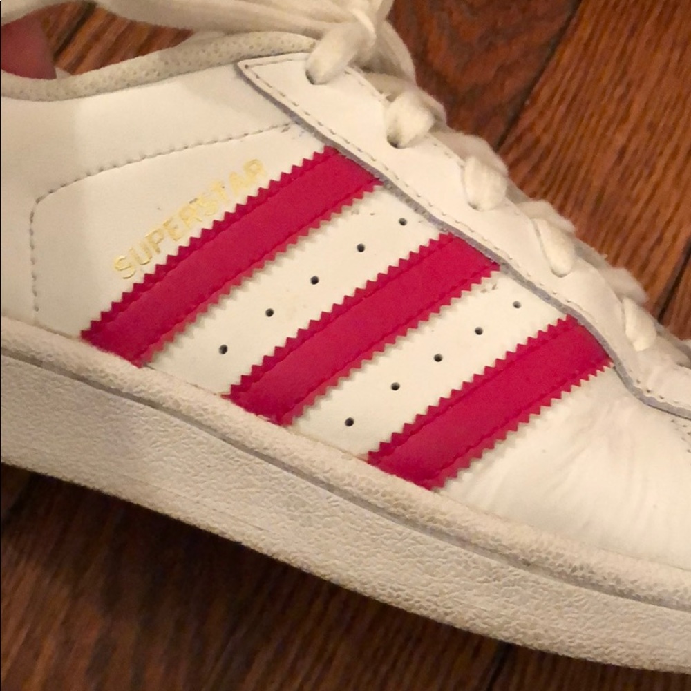 Adidas pink Superstar sneakers, 4.5 (6/6.5) - Picture 2 of 5